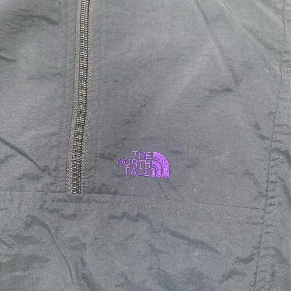 The North Face Vintage Windbreaker Black Half Zip Pullover Jacket Mens XL